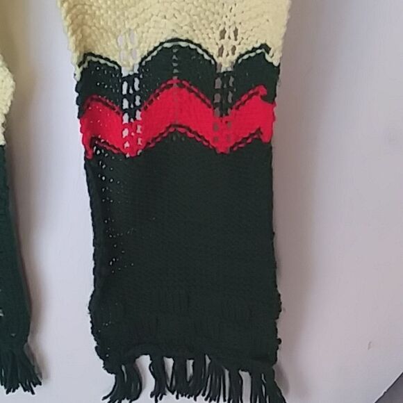 Scarf Hand-Crocheted Boho Bohemian 70s Style Sampler Granny Squares Zig … - Picture 7 of 8